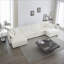Canapés modulaires | Canapé modulaire moderne en U, méridienne réversible, 2 repose-pieds supplémentaires pour le cinéma maison de salon | Blanc | Chenille-1645742272