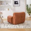 Fauteuil en chenille rembourré avec sièges profonds-1572043546