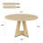 47" Round Dining Table for 4-7 People, Modern Wood Kitchen Table with Sturdy Metal Base, Large Round Dinner Table for Dining Room, Easy Assembly-1378142474