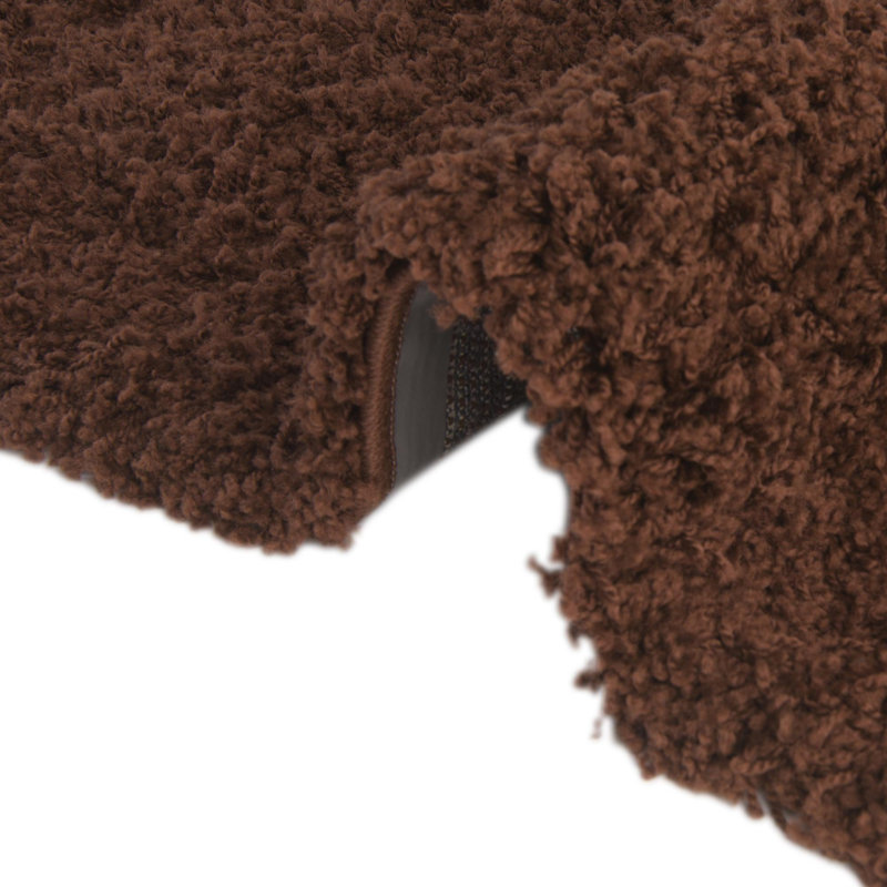 Tapis brun chocolat Caputto, Rond 7 pi 1 po