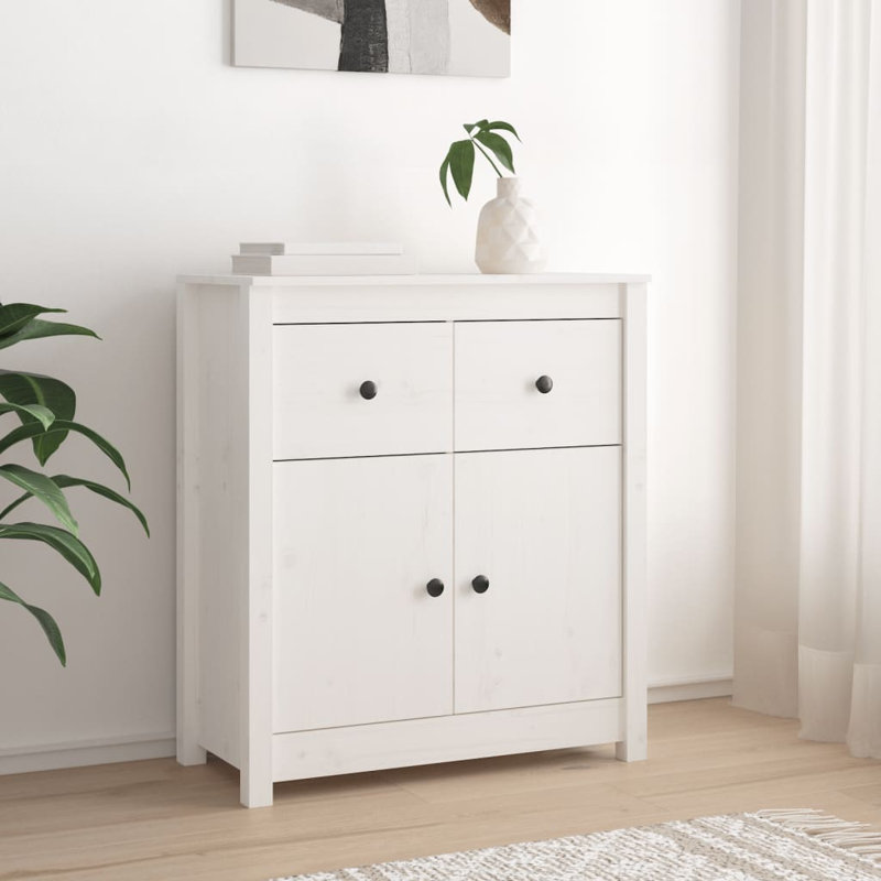 Gracela 70cm Solid Wood Sideboard, White