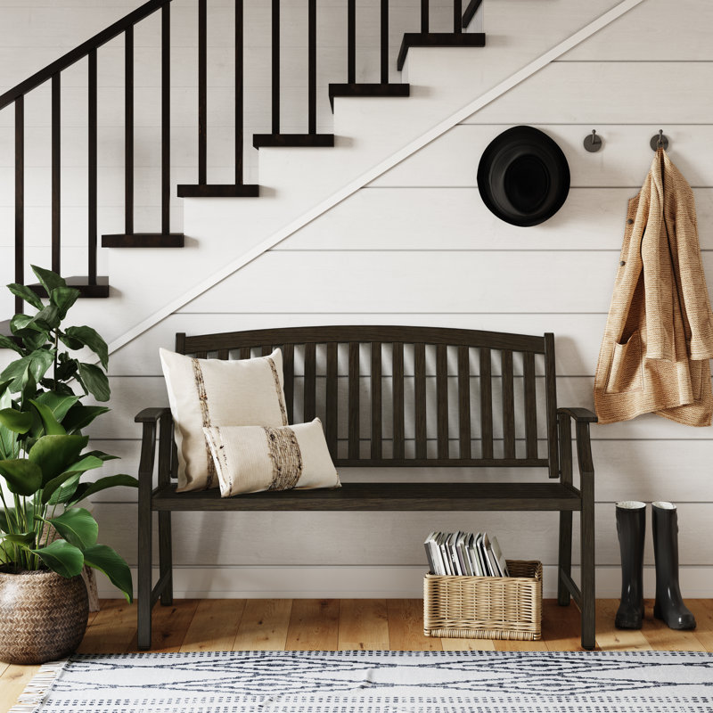 Steel Outdoor Bench, Northwoods Brown