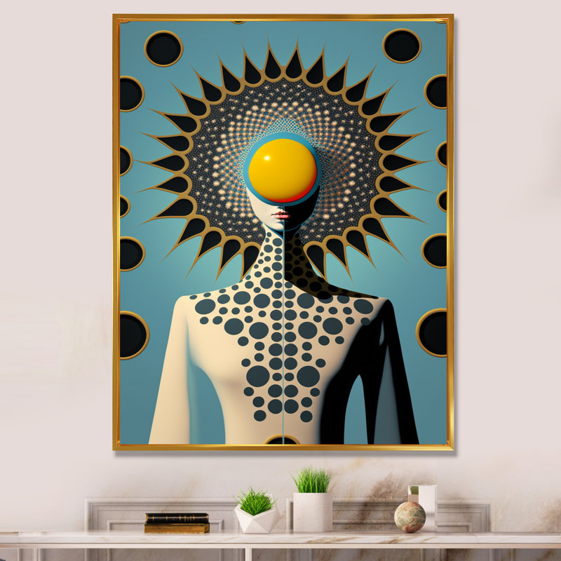 «Golden Consciousness Woman II», reproduction sur toile, H 32 po x l 24 po x P 1 po, Toile avec cadre flottant or