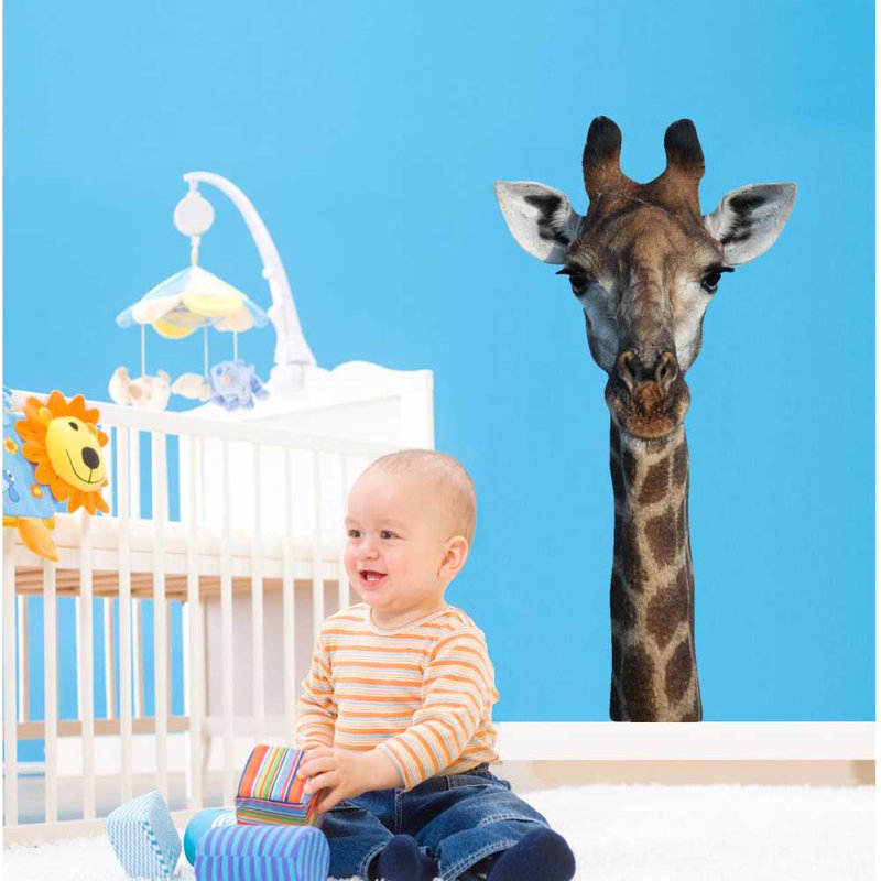 Décalcomanie murale giraffe , H 72 po x l 36 po
