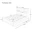 Lit plateforme double en bois avec tête de lit bibliothèque, luminaire encastré, station de charge et 2 tiroirs latéraux-116322638