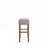 Linen Upholstered Bar Stools Set with No Back and Nailed Head-293078682
