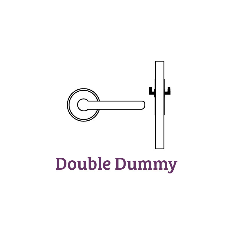 Classic Rosette Double Dummy with Parlour Lever, Satin Nickel
