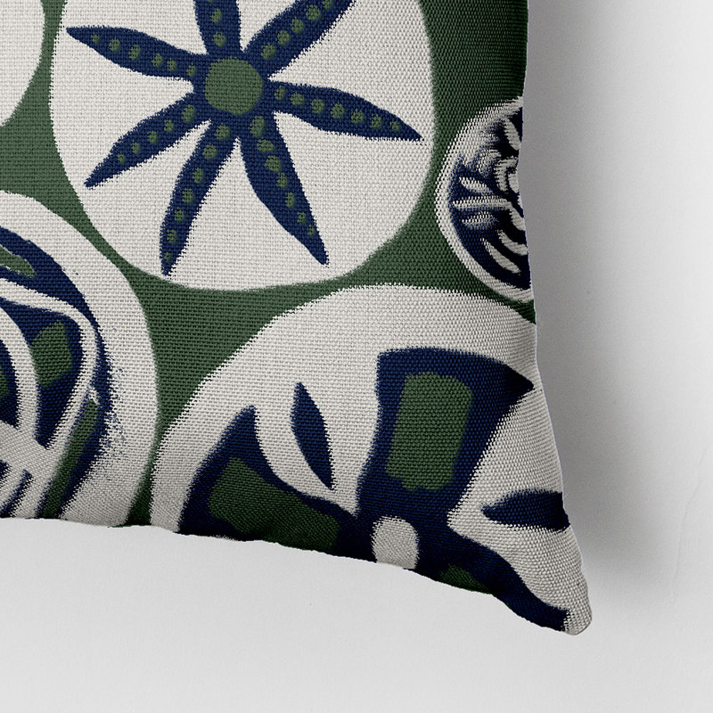 Geometric Throw Pillow, Green, 16" x 16"