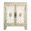 Console rectangulaire à portes en miroir en blanc antique pour une finition beauté intérieure