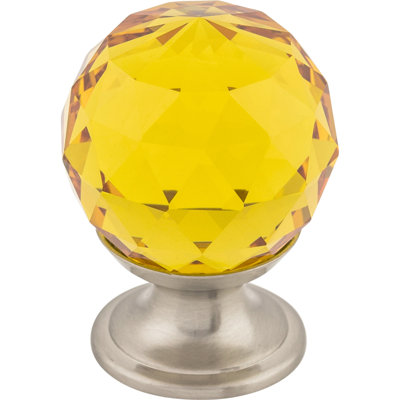 Wine Crystal 1 1/8" Diameter Round Knob