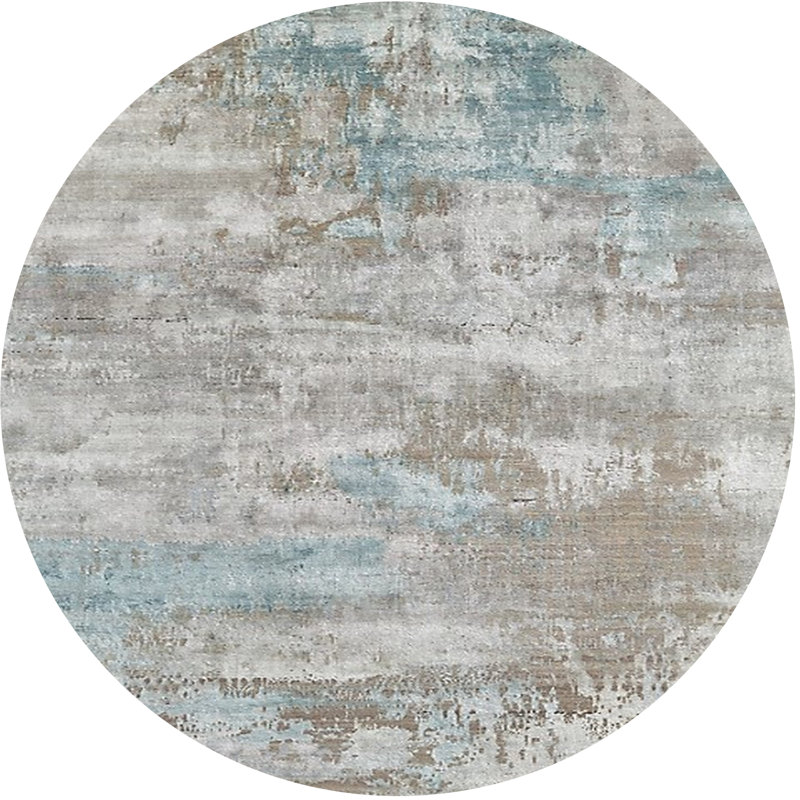 Cardi Abstract Indoor Rug, Round 4'