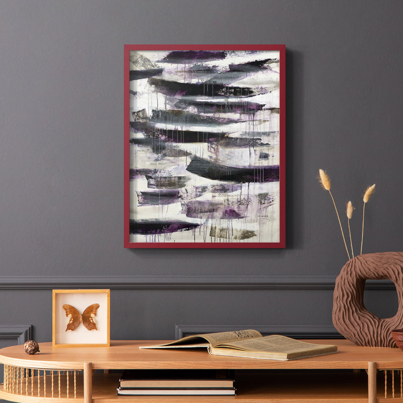 Helix # 2, reproduction encadrée - bois massif, Rouge, H 10 po x l 8 po