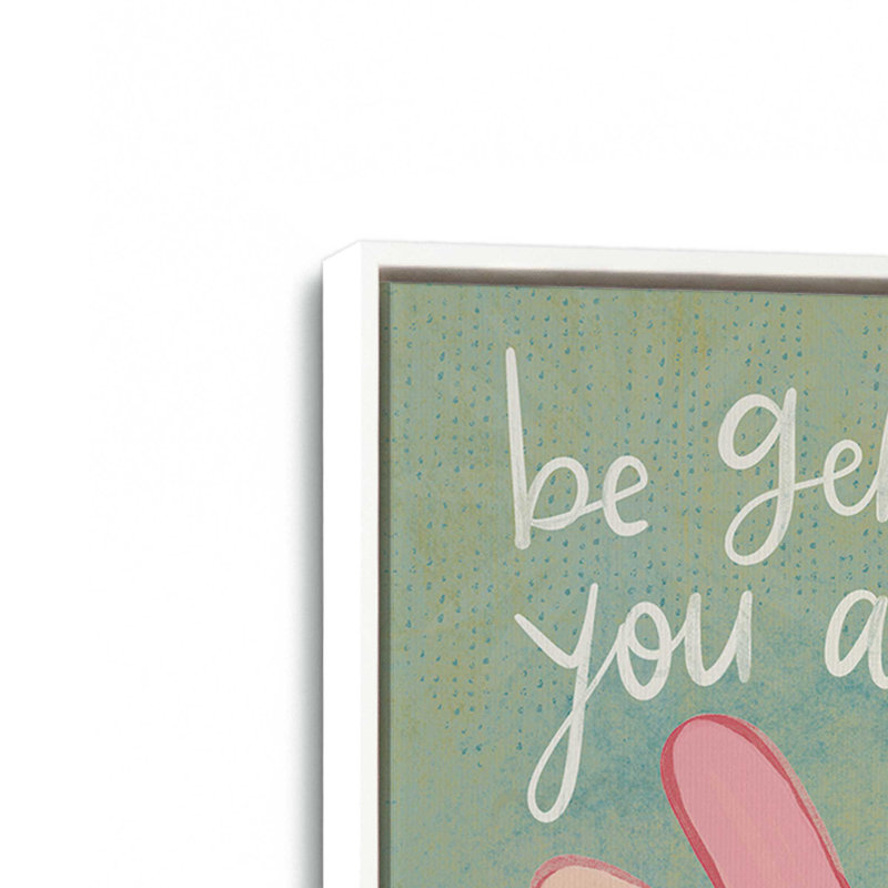 Be Gentle by Katie Doucette Art Print, L 30 po x H 30 po, Blanc, Toile avec cadre