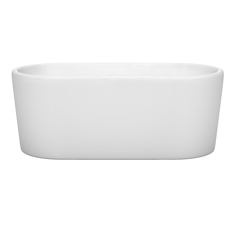Ursula 59'' White Acrylic Freestanding Soaking Bathtub