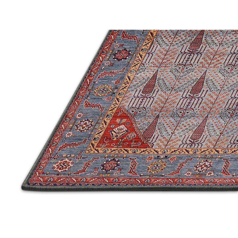 Tapis oriental beige / bleu, Rectangle 6 pi x 9 pi
