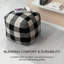 Pouf carré à carreaux de 20 po de large Guinda-1903789921