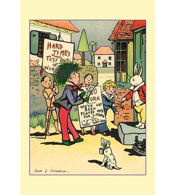 « the strike of the toys » par rosa c. petherick, reproduction d’art