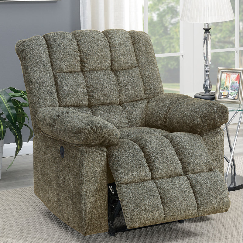 93.98cm Wide Chenille Standard Recliner, Tan