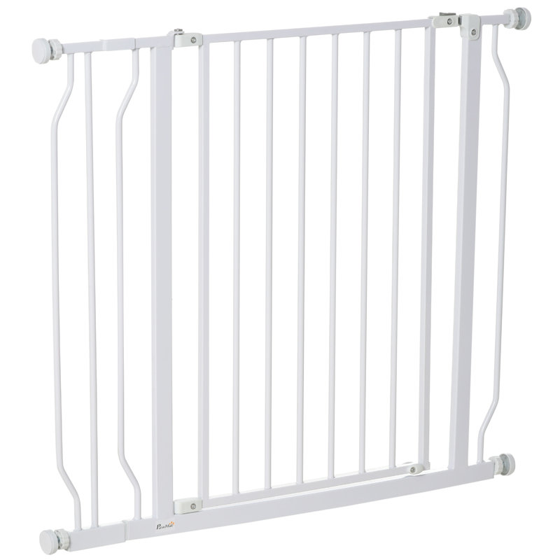Metal Pressure Mounted Pet Gate, White