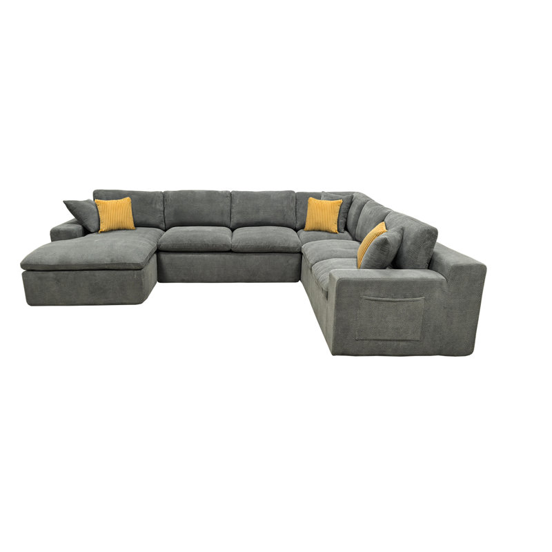 Canapé modulaire rembourré entièrement compressé, Gris clair