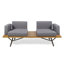 Causeuse d'extérieur industrielle avec table basse