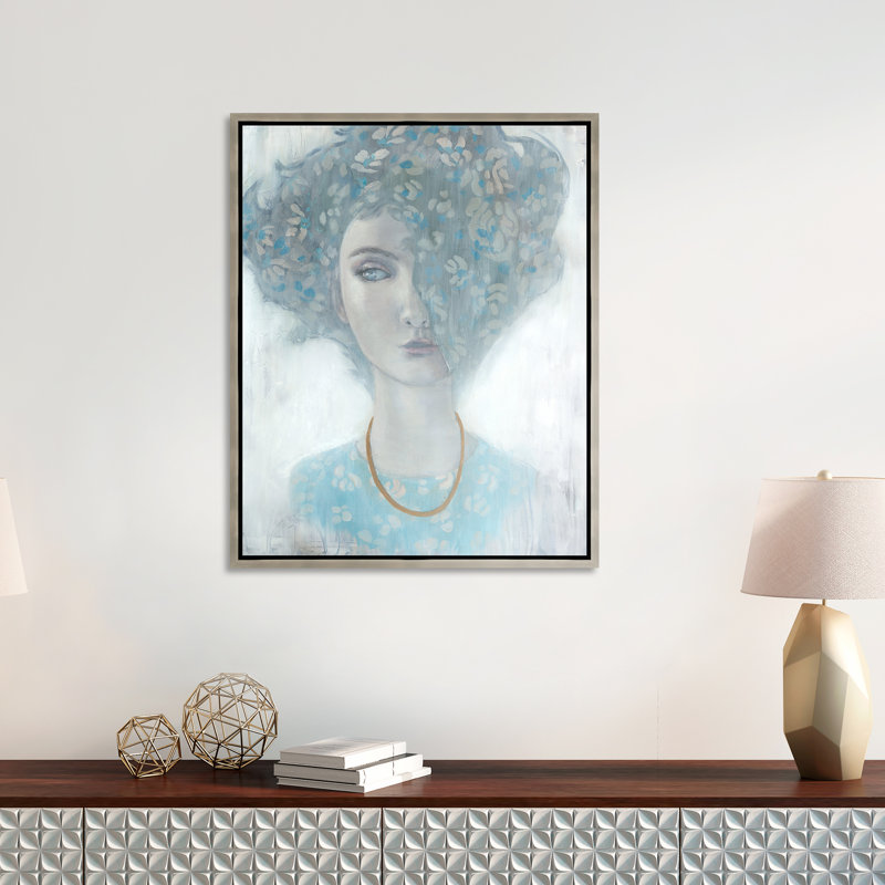 "Flower Power II" par Victor Ryan - peinture sur toile à cadre flottant