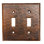 Copper Switchplate Double Toggle Switch Cover - Quantity 2