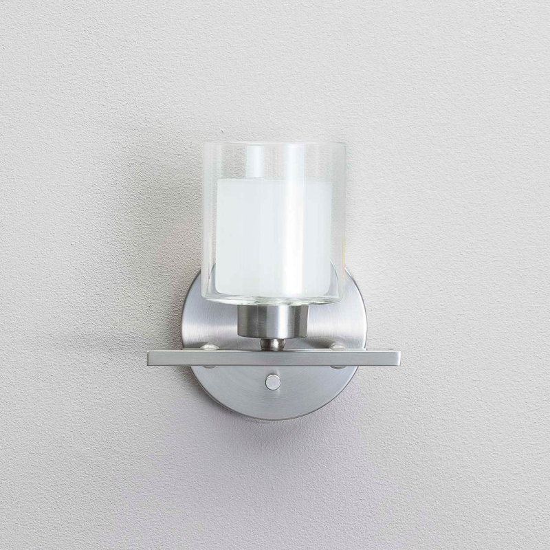Ashritha Iron Armed Sconce, Brushed Nickel