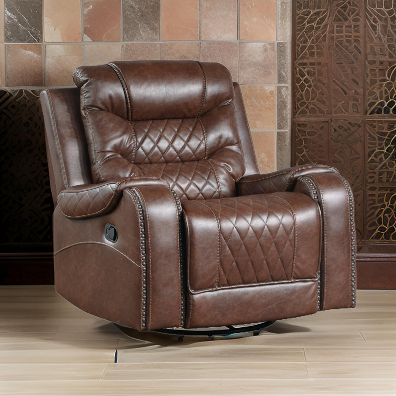 Natile Faux Leather Recliner, Brown