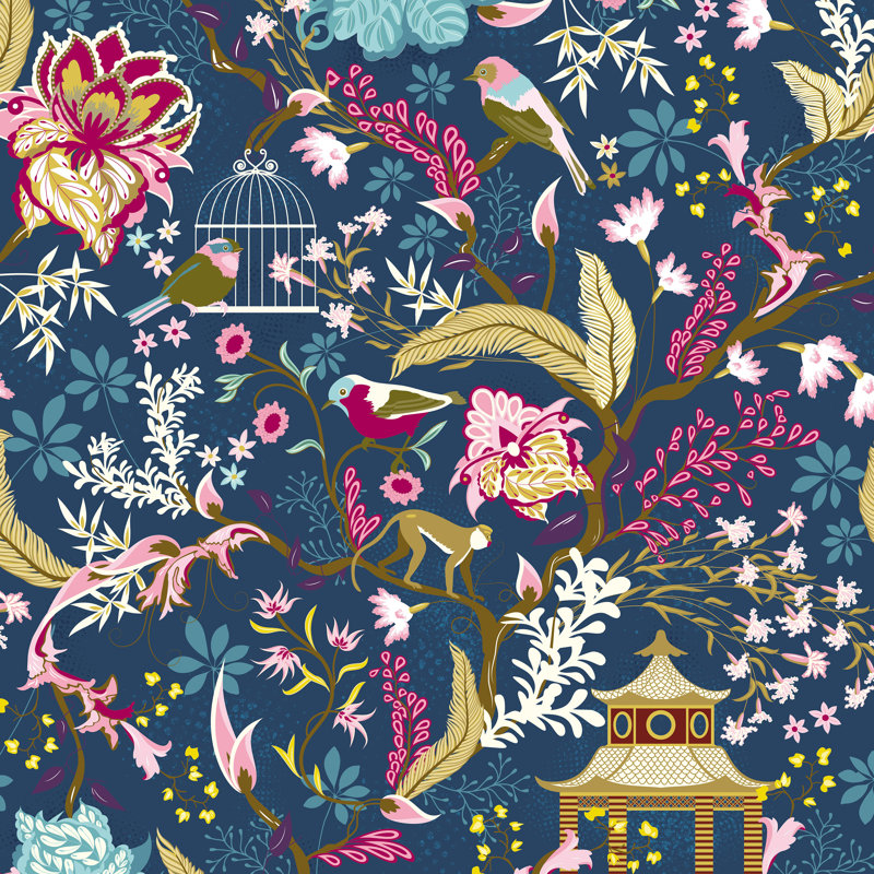 «Chinoiserie» par Sabine Reinhart, impression sur toile tendue, H 20 po x l 20 po