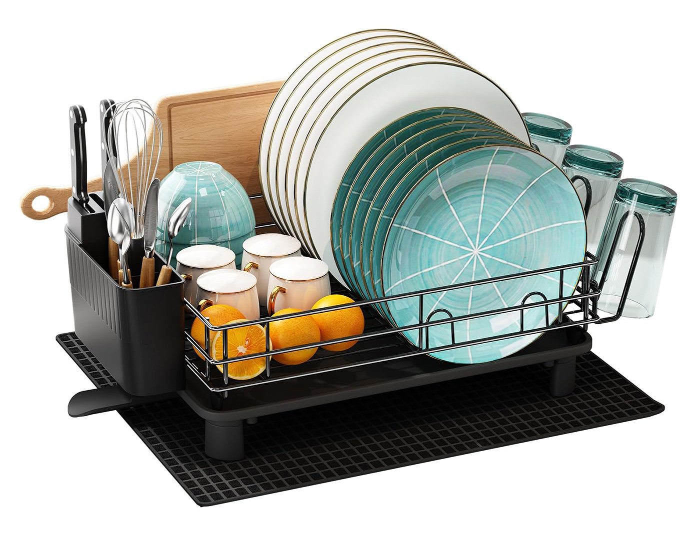 LEGIAT Black - One Tier Dish Racks for Kitchen Counter: Automatic ...