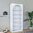 Modern White Bookshelf with Numerous Shelves, 31.5 x 70.9 x 12.4 inches | 100% Melamine Coated E1 Quality Chipboard, Wall-Mountable Design | Stylish Storage Solution for Home or Office, Durable & Elegant