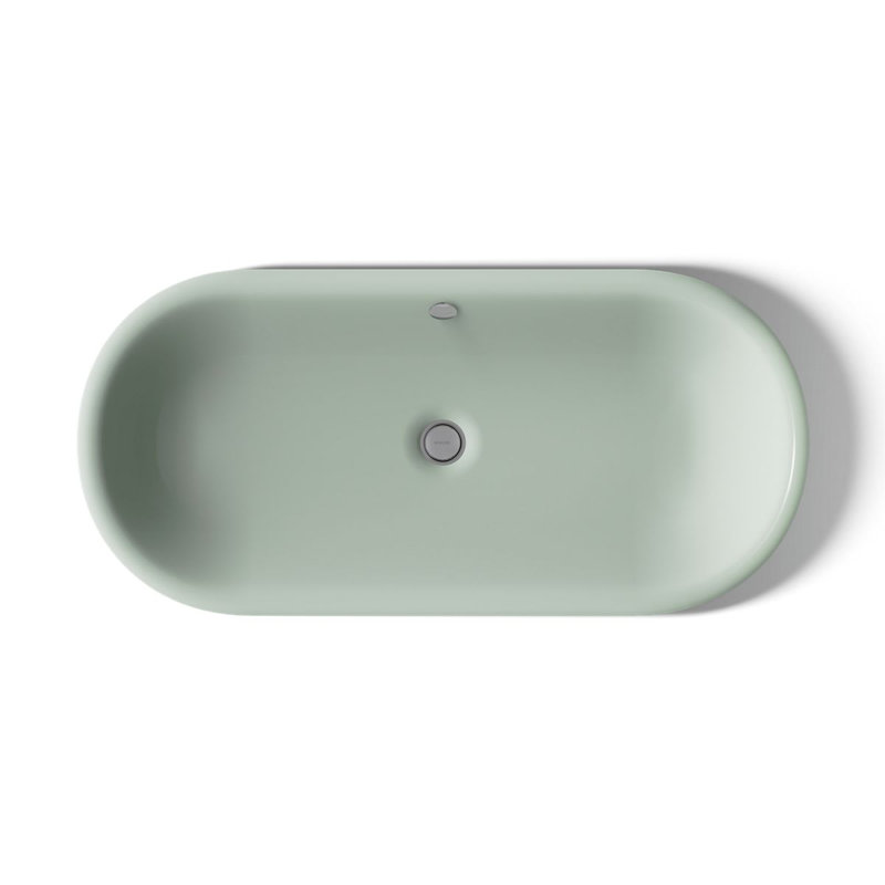 Iron Plains 33 In. Oval Drop-In / Undermount / Vessel Bathroom Sink, Aspen Green