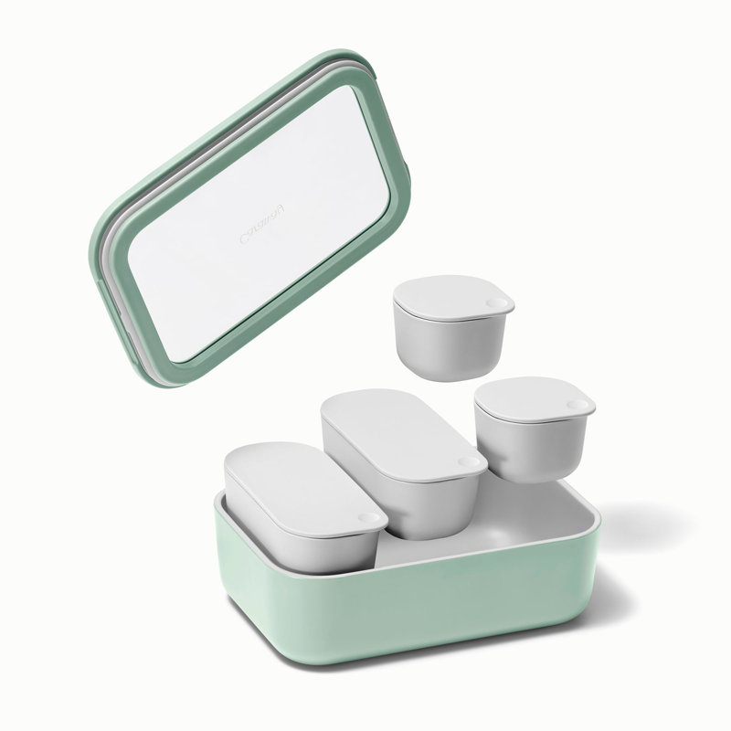 Caraway 14Pc Glass Food Storage Set, Mist