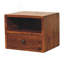 Solis 1-Drawer Chestnut Wall-Mounted Nightstand, 1 Open Slot, Brown-1112414142