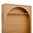 Natural-toned MDF Hall Tree with Arched Silhouette, 3 Cabinets, and 4 Golden Hooks – Mudroom Storage Bench for Entryway-129456089