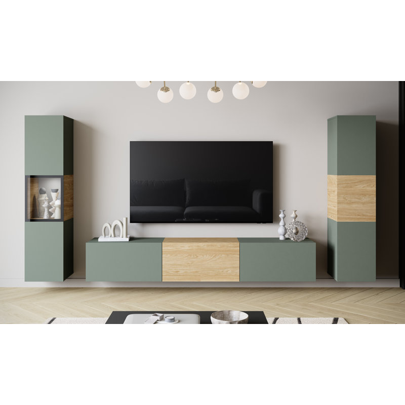 Cathan Unfinished Entertainment Centre for TVs up to 78" with Fireplace Included