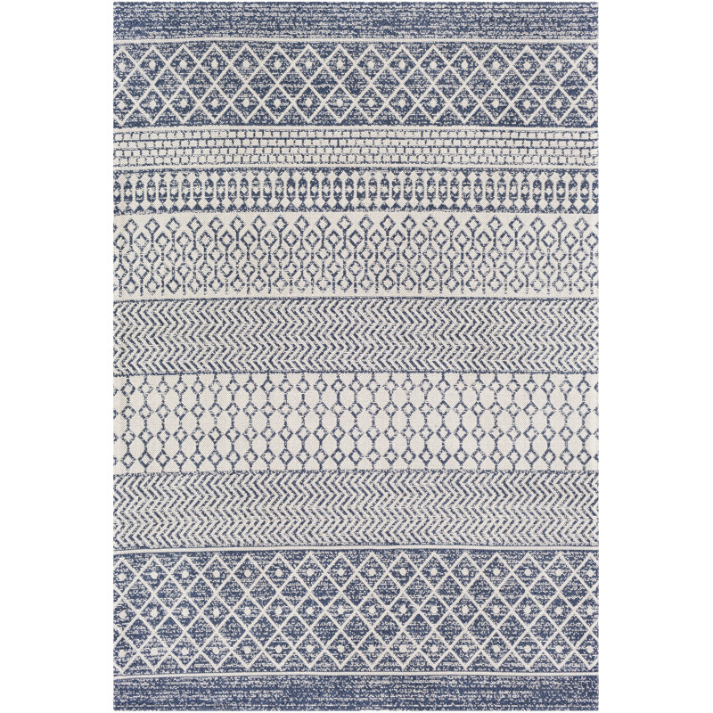 Enloe Cotton Southwestern Indoor Rug, Rectangle 6'7" x 9'