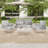 Mariano Steel 4-Pieces Coversation Set, Off White+Grey-210516613-210516608