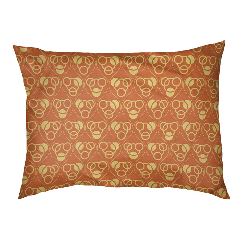 Coussin pour chien Chen, Orange/jaune, Grand (l 50 po x P 40 po x H 7 po)