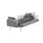 Gray 69 Inch Adjustable Bed For Small Living Room And Bedroom - Strong S Spring Seat Solid Wood + Artificial Board Frame-1953751006