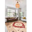 Tapis beige en laine noué à la main de conception unique 9 pi x 12 pi New Age Chobi