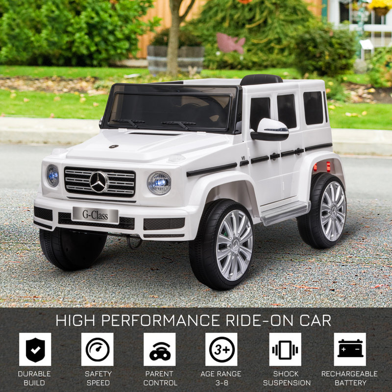 White 12V Mercedes Benz G500 Kids Ride-On Truck