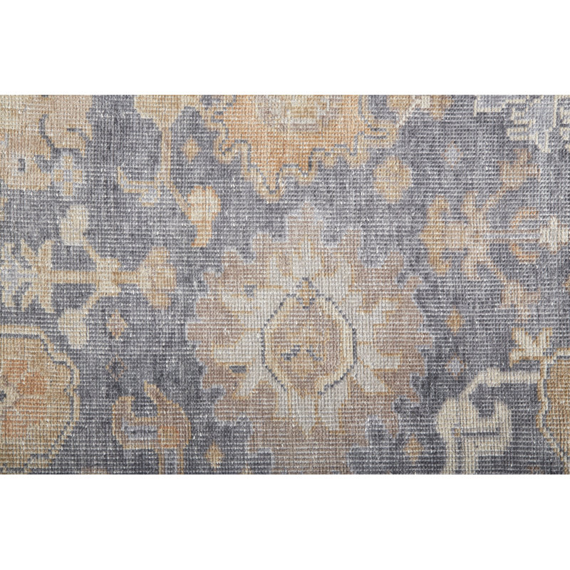 Wendover Oriental Area Rug in Charcoal, Rectangle 5' x 8'