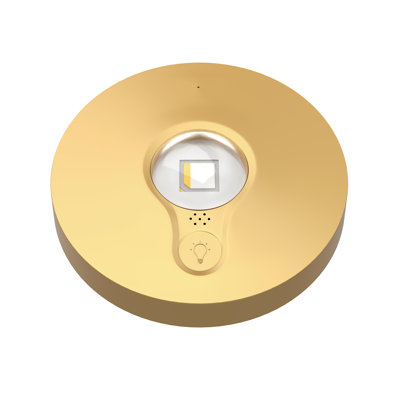6-Pack Mini Round Rechargeable Accent Light – 0.6W, Remote Dimming, Timer (Elegant Gold)