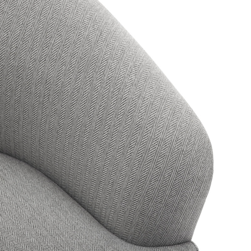 Fauteuil d'appoint rembourré de 33,07 po de largeur, Gris