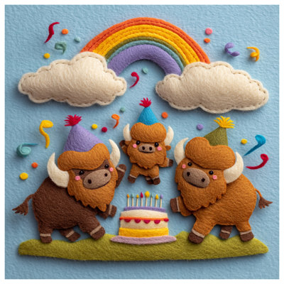 Housses de couette Felt Buffalo Birthday Party