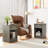 Jarques Nightstand with 1 Drawer and Open Storage, Side Table with Shelf for Bedroom-1384355158
