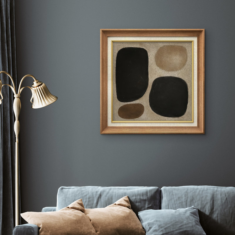 Art mural encadré de qualité supérieure - Impression géométrique abstraite pour la décoration de chambre à coucher - 26 po x 36 po