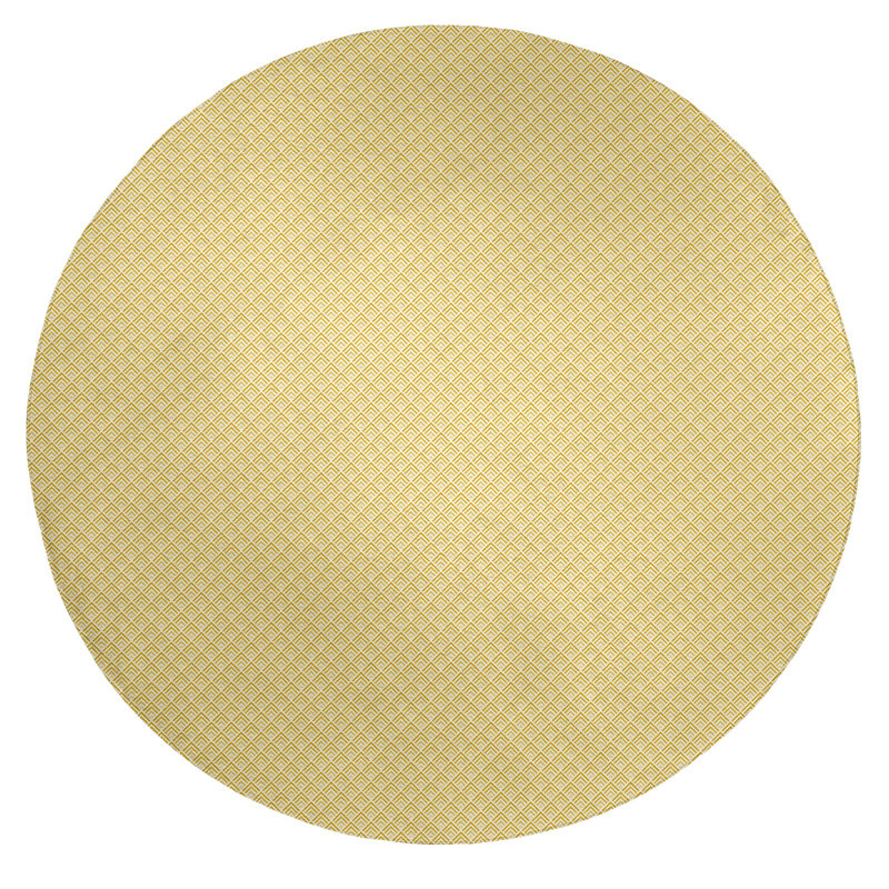 Chenille Geometric Indoor Rug, Round 5'